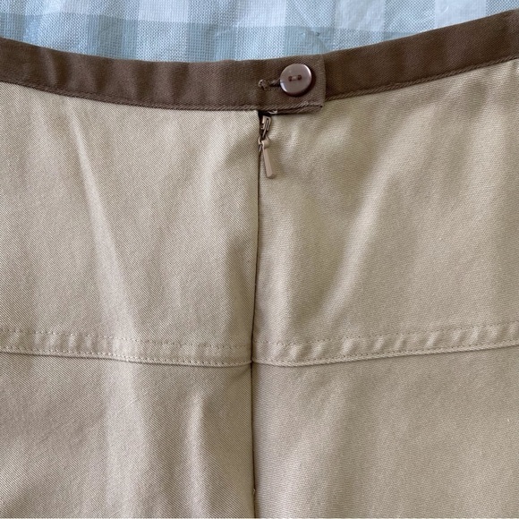 Beautiful Miss B cotton dress nude tan floral appliqué size 12 A-line granola - Picture 4 of 9